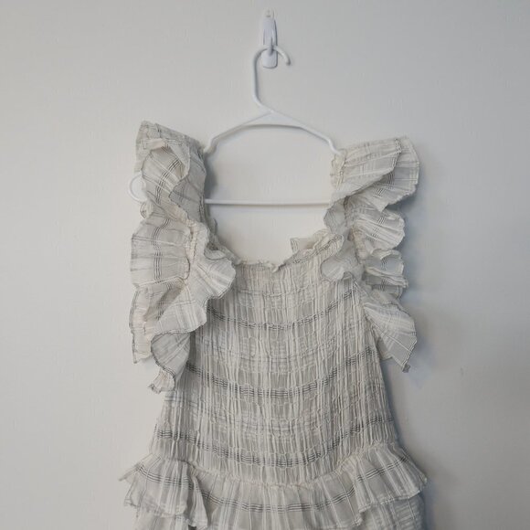 Ulla Johnson Darcey Ruffle Tiered Bow Front Dress Size 8 - Picture 10 of 11